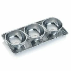 Deals 🌟 Towle® 🔨 Hammersmith Set of 3 Small Bowls on Tray 👏