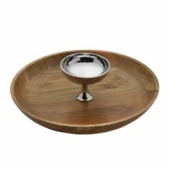 Outlet ✨ Towle® 🔨 Hammersmith Wood Chip and Dip 🥰 -Mikasa Sales 2023 hammersmith wood chip and dip 5285184 4