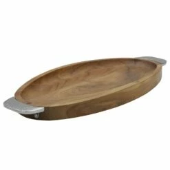 Promo 😍 Towle® 🔨 Hammersmith Wood Oval Platter with Handles 🎉 -Mikasa Sales 2023 hammersmith wood oval platter with handles 5285185 4