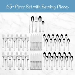 Buy 🛒 Mikasa® Harmony 65 Piece Flatware Set, Service for 12 🛒 -Mikasa Sales 2023 harmony 65 piece flatware set service for 12 5060761 11