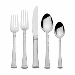 Best Sale 😀 Mikasa® Harmony 🔨 Hammered 65 Piece Flatware Set, Service for 12 ✨