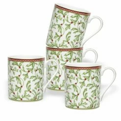 Promo 🥰 Mikasa® Holiday Traditions Mugs, Set of 4 🌟