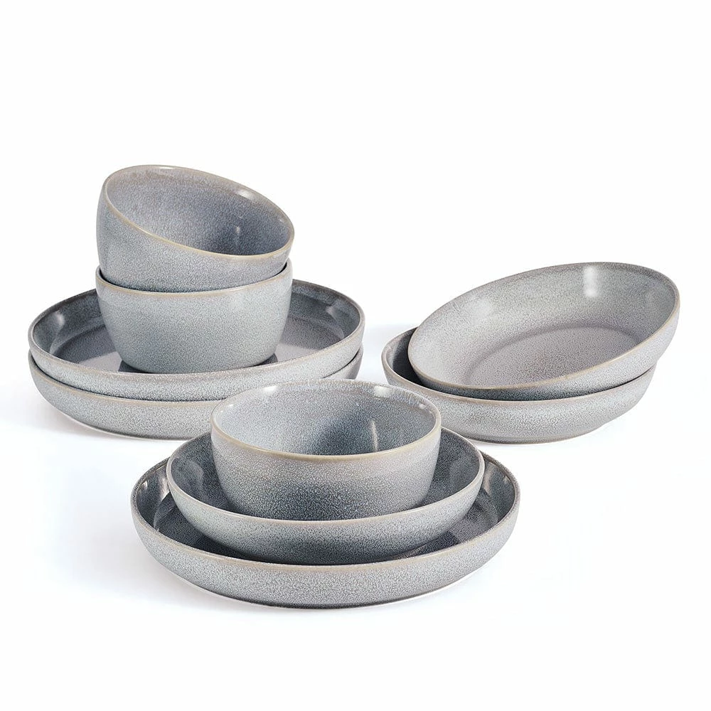 Buy 👍 Mikasa® Huxley Grey 9 Piece Dinnerware Bowl Set, Service for 3 🔥 3 Buy 👍 Mikasa® Huxley Grey 9 Piece Dinnerware Bowl Set, Service for 3 🔥