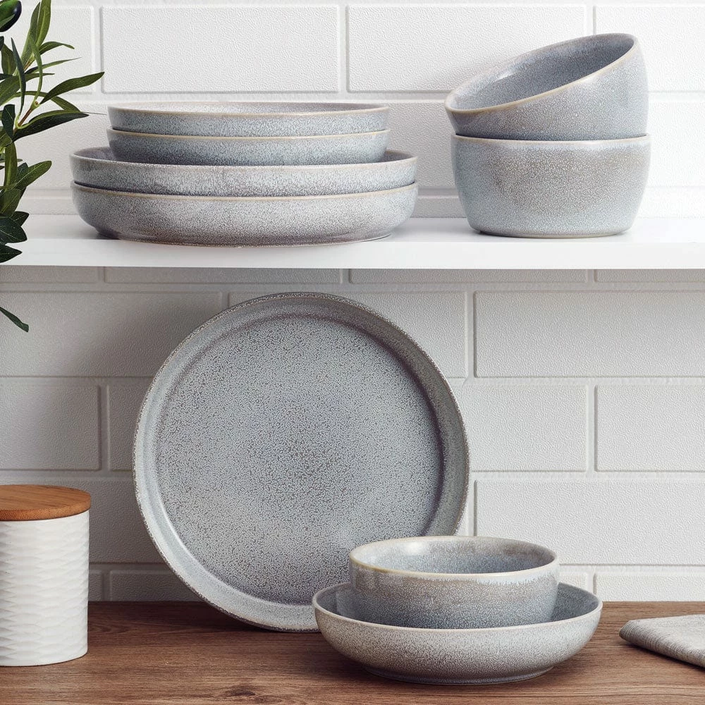 Buy 👍 Mikasa® Huxley Grey 9 Piece Dinnerware Bowl Set, Service for 3 🔥 4 Buy 👍 Mikasa® Huxley Grey 9 Piece Dinnerware Bowl Set, Service for 3 🔥 - Image 2
