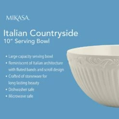 Brand new ⭐ Mikasa® Italian Countryside® 10 Inch Serve Bowl 🎁 -Mikasa Sales 2023 italian countryside 10 inch serve bowl 5085633 3