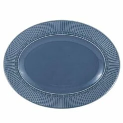 Hot Sale 👏 Mikasa® Italian Countryside Accents Fluted Blue Oval Platter ❤️