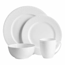 Best Pirce 🛒 Mikasa® Italian Countryside White Bone China Dinnerware Set 🔔