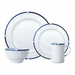 Promo 🔥 Mikasa® Jet Set Blue Dinnerware Set 💯