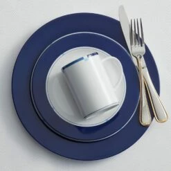 Deals ❤️ Mikasa® Jet Set Blue Set of 4 Accent Dinner Plates 😀 -Mikasa Sales 2023 jet set blue set of 4 accent dinner plates K45237554 3
