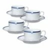 Flash Sale 🤩 Mikasa® Jet Set Blue Set of 4 Tea Cups and Saucers 👏 -Mikasa Sales 2023 jet set blue set of 4 tea cups and saucers K85132194 1