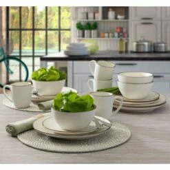 Coupon 👍 Gourmet Basics® Juliana Cream 16 Piece Dinnerware Set, Service for 4 ✔️ -Mikasa Sales 2023 juliana cream 16 piece dinnerware set service for 4 5203766 3