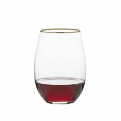 Cheap 🥰 Mikasa® Julie Gold Set of 4 Stemless Wine Glasses 🔥 -Mikasa Sales 2023 julie gold set of 4 stemless wine glasses 5289861 3
