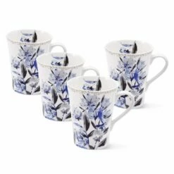 Brand new 🌟 Mikasa® Kaia Platinum Set of 4 Mugs 🔥