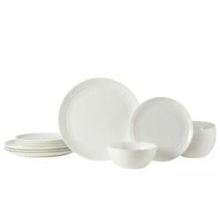 Best reviews of ⭐ Mikasa® Kamryn Vegan Bone 12 Piece Dinnerware Set, Service for 4 🔔