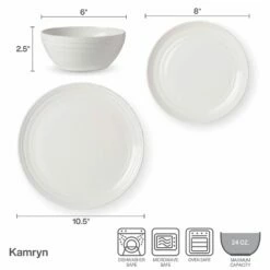 Best reviews of ⭐ Mikasa® Kamryn Vegan Bone 12 Piece Dinnerware Set, Service for 4 🔔 -Mikasa Sales 2023 kamryn vegan bone 12 piece dinnerware set service for 4 5296813 4