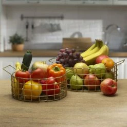 Top 10 ✨ Gourmet Basics® Kendall Set Of 2 Gold Centerpiece Baskets 😍 8 Top 10 ✨ Gourmet Basics® Kendall Set Of 2 Gold Centerpiece Baskets 😍 -Mikasa Sales 2023 kendall set of 2 gold centerpiece baskets 5286830 2