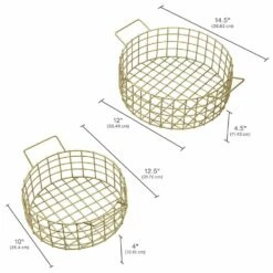 Top 10 ✨ Gourmet Basics® Kendall Set Of 2 Gold Centerpiece Baskets 😍 11 Top 10 ✨ Gourmet Basics® Kendall Set Of 2 Gold Centerpiece Baskets 😍 -Mikasa Sales 2023 kendall set of 2 gold centerpiece baskets 5286830 5