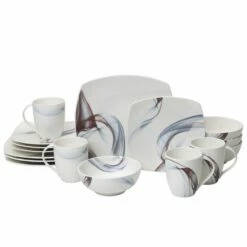 Promo 🌟 Mikasa® Kya Square 16 Piece Dinnerware Set, Service for 4 ✨