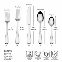 Outlet 😉 Mikasa® Landyn 20 Piece Flatware Set, Service for 4 💯 -Mikasa Sales 2023 landyn 20 piece flatware set service for 4 5273727 5