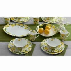 Buy 🧨 Mikasa® Lemons 16 Piece Dinnerware Set, Service for 4 🛒 -Mikasa Sales 2023 lemons 16 piece dinnerware set service for 4 5266096 3