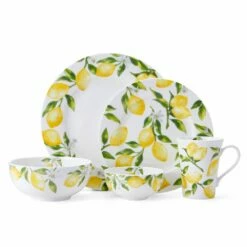 New 🌟 Mikasa® Lemons 40 Piece Dinnerware Set, Service for 8 🎁 -Mikasa Sales 2023 lemons 40 piece dinnerware set service for 8 5290862 10
