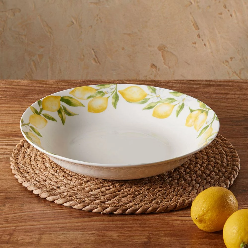 Best Pirce 😀 Mikasa® Lemons Serving Bowl, 10 Inch 😀 4 Best Pirce 😀 Mikasa® Lemons Serving Bowl, 10 Inch 😀 - Image 2