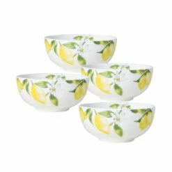 New 🥰 Mikasa® Lemons Set of 4 Fruit Bowls 🤩