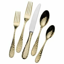 Best deal 🛒 Mikasa® Lilah Gold Plated 20 Piece Flatware Set, Service for 4 🎁