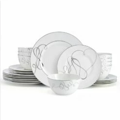 Best Pirce ✔️ Mikasa® Love Story 24 Piece Dinnerware Set, Service for 8 😉