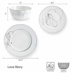 Best Pirce ✔️ Mikasa® Love Story 24 Piece Dinnerware Set, Service for 8 😉 13 Best Pirce ✔️ Mikasa® Love Story 24 Piece Dinnerware Set, Service for 8 😉 -Mikasa Sales 2023 love story 24 piece dinnerware set servie for 8 5293346 4