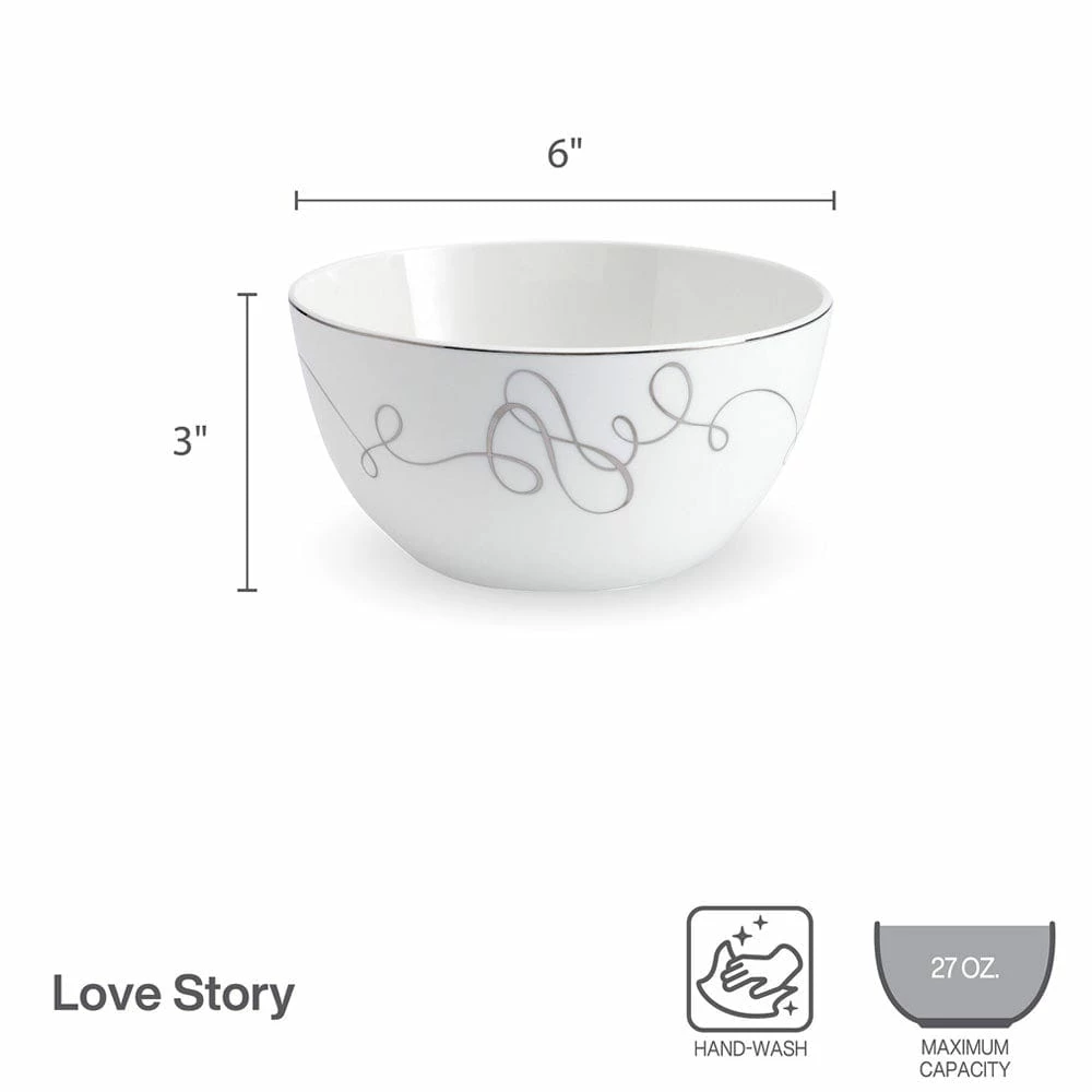 Budget 🥰 Mikasa® Love Story Set of 4 All Purpose Bowls 😍 6 Budget 🥰 Mikasa® Love Story Set of 4 All Purpose Bowls 😍 - Image 4