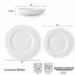 Budget 👍 Mikasa® Lucerne White 12 Piece Dinnerware Set, Service for 4 🤩 13 Budget 👍 Mikasa® Lucerne White 12 Piece Dinnerware Set, Service for 4 🤩 -Mikasa Sales 2023 lucerne white 12 piece dinnerware set service for 4 5289380 3