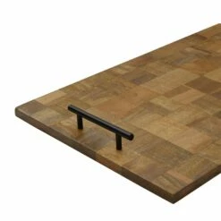 New 🛒 Gourmet Basics® Mango Wood Checkered Serve Tray, 21 Inch ⭐ -Mikasa Sales 2023 mango wood checkered serve tray 21 inch 5274633 4
