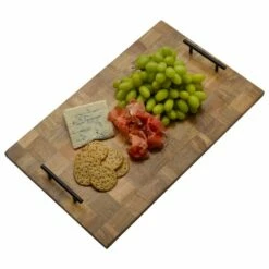 New 🛒 Gourmet Basics® Mango Wood Checkered Serve Tray, 21 Inch ⭐ -Mikasa Sales 2023 mango wood checkered serve tray 21 inch 5274633 5