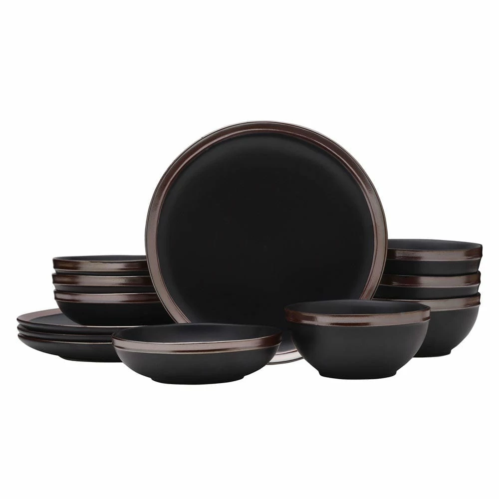 Deals ⌛ Mikasa® Miller Black 12 Piece Dinnerware Set, Service for 4 ⌛ 3 Deals ⌛ Mikasa® Miller Black 12 Piece Dinnerware Set, Service for 4 ⌛
