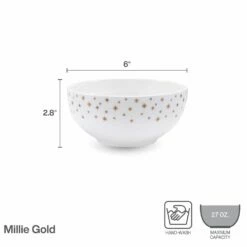 Best Pirce 🧨 Mikasa® Millie Gold Set of 4 All Purpose Bowls 🎁 -Mikasa Sales 2023 millie gold set of 4 all purpose bowls 5289325 4