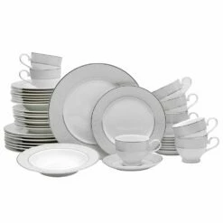 Discount 👏 Mikasa® Parchment 40 Piece Dinnerware Set, Service for 8 💯