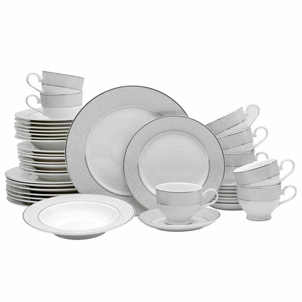 Discount 👏 Mikasa® Parchment 40 Piece Dinnerware Set, Service for 8 💯 3 Discount 👏 Mikasa® Parchment 40 Piece Dinnerware Set, Service for 8 💯