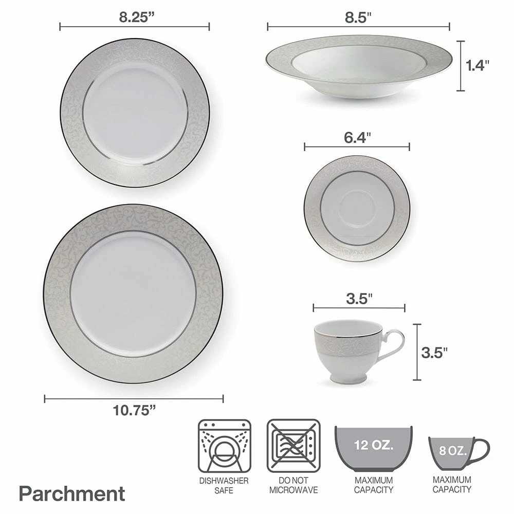 Discount 👏 Mikasa® Parchment 40 Piece Dinnerware Set, Service for 8 💯 6 Discount 👏 Mikasa® Parchment 40 Piece Dinnerware Set, Service for 8 💯 - Image 4