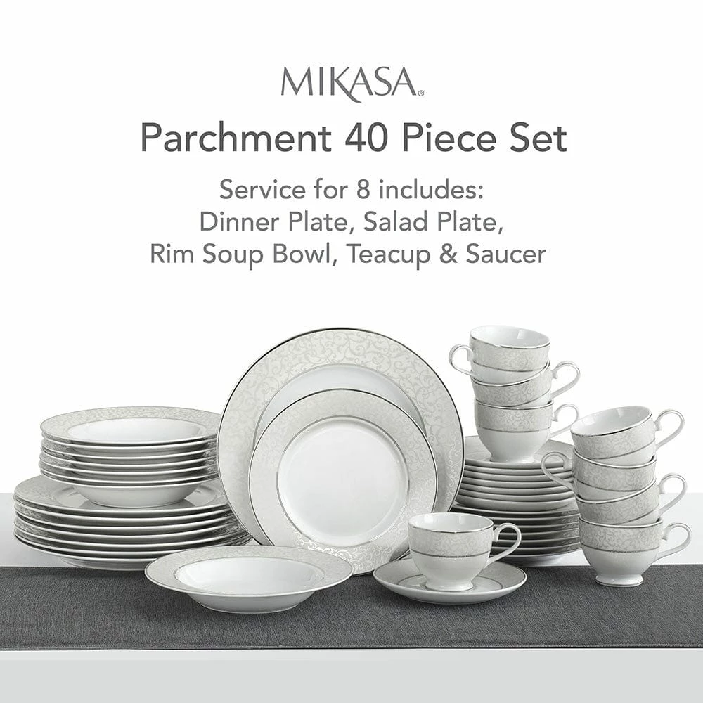 Discount 👏 Mikasa® Parchment 40 Piece Dinnerware Set, Service for 8 💯 5 Discount 👏 Mikasa® Parchment 40 Piece Dinnerware Set, Service for 8 💯 - Image 3
