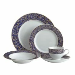 New 😍 Mikasa® Parchment Cobalt Dinnerware Set 🛒