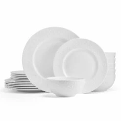 Best reviews of ✔️ Mikasa® Parchment White 18 Piece Dinnerware Set, Service for 6 ⌛