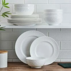 Best reviews of ✔️ Mikasa® Parchment White 18 Piece Dinnerware Set, Service for 6 ⌛ -Mikasa Sales 2023 parchment white 18 piece dinnerware set service for 6 5293968 3