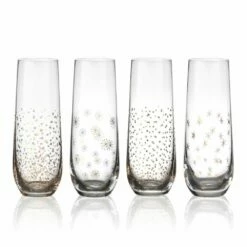 Best reviews of 🥰 Mikasa® Party Set of 4 Gold Stemless Flute Glasses 💯