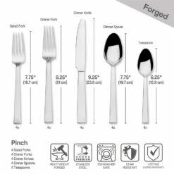 Budget ✔️ Mikasa® Pinch 20 Piece Flatware Set, Service for 4 ✔️ -Mikasa Sales 2023 pinch 20 piece flatware set service for 4 5291364 5