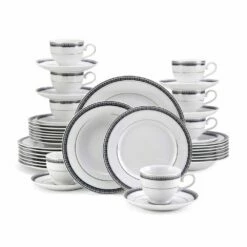 Outlet ❤️ Mikasa® Platinum Crown Cobalt 40 Piece Dinnerware Set, Service for 8 🎁