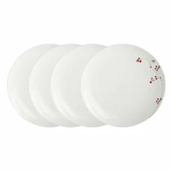 Promo 🌟 Gourmet Basics® Red Berries Set of 4 Dinner Plates 🎁