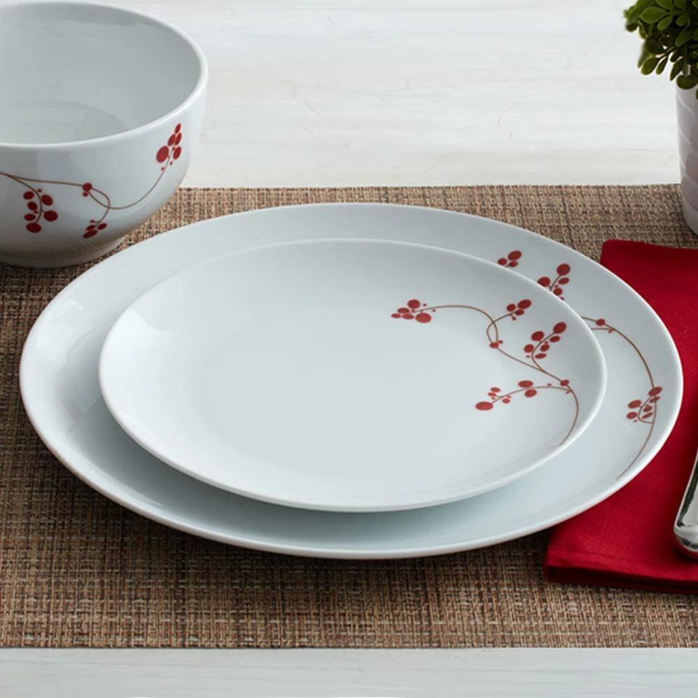 Promo 🌟 Gourmet Basics® Red Berries Set of 4 Dinner Plates 🎁 4 Promo 🌟 Gourmet Basics® Red Berries Set of 4 Dinner Plates 🎁 - Image 2
