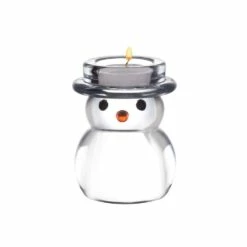 Coupon 🛒 Celebrations by Mikasa® Rejoice Glass Snowman Tealight Holder 😉