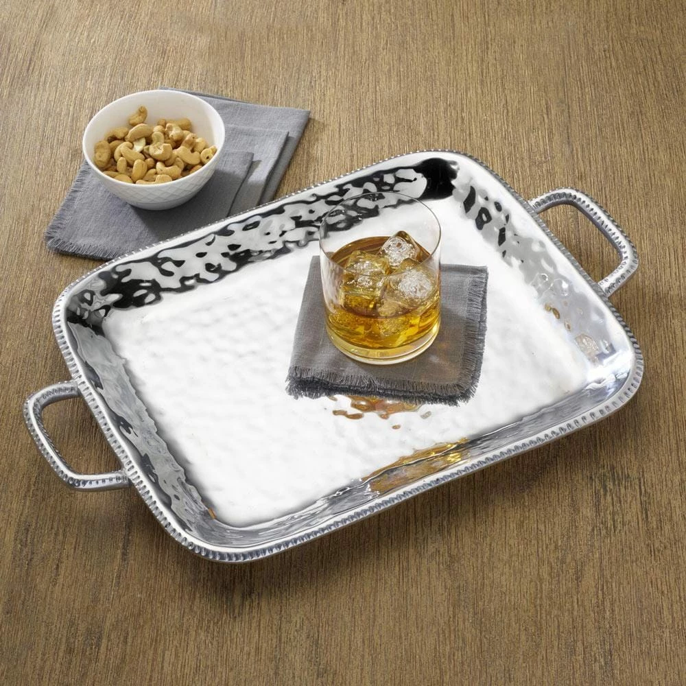 Deals 👏 Wilton Armetale® River Rock Large Rectangular Tray With Handles 💯 4 Deals 👏 Wilton Armetale® River Rock Large Rectangular Tray With Handles 💯 - Image 2